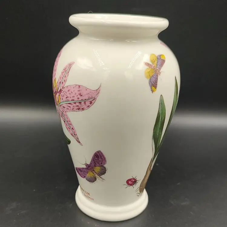 Vtg Portmeirion Botanic Garden "Meadow Saffron" Porcelain Vase