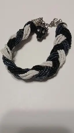 Handmade Shell/Glass/Metal Lot of 4 Bracelets