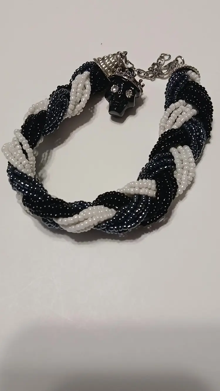 Handmade Shell/Glass/Metal Lot of 4 Bracelets