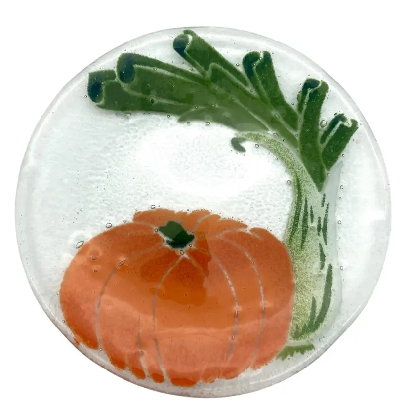 BIN - Peggy Karr Fall Harvest Pumpkin Plate 7.75”