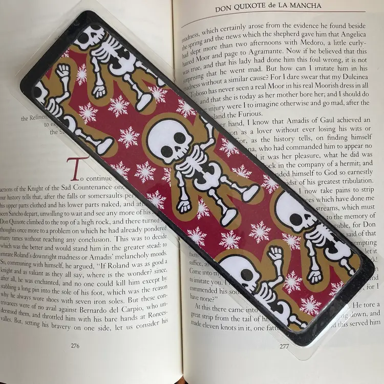 Skeleton Gingerbread Man Creepmas Bookmark