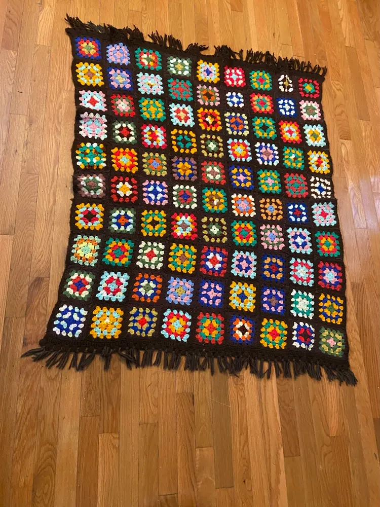 Granny Square Blanket 48” X 42”