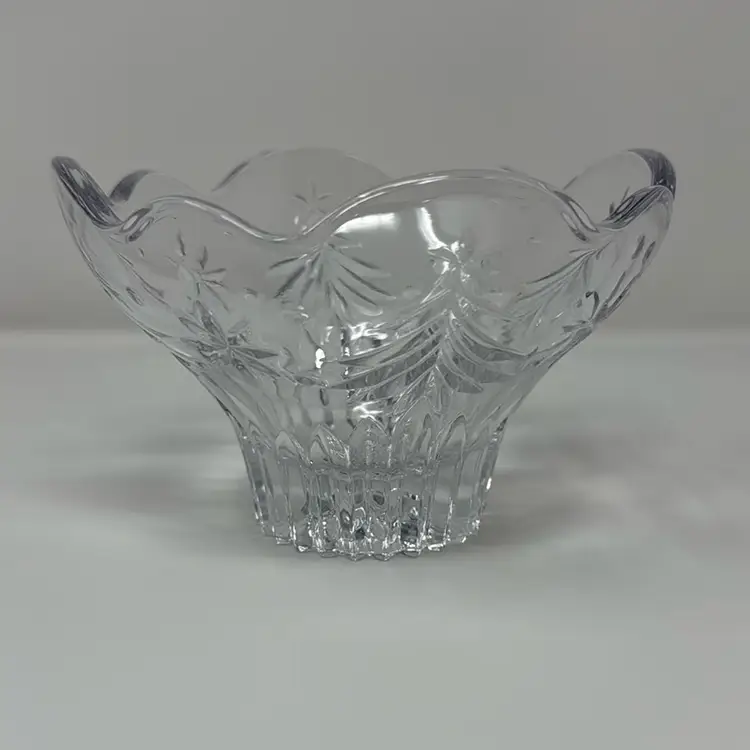 Crystal Bowl With Snowflakes and Trees