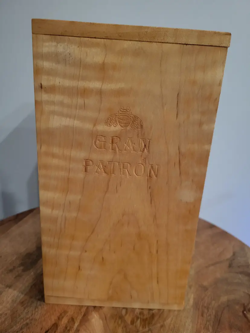 Gran Patron Tequila Maple Wood Presentation Box Signed Sedor #756