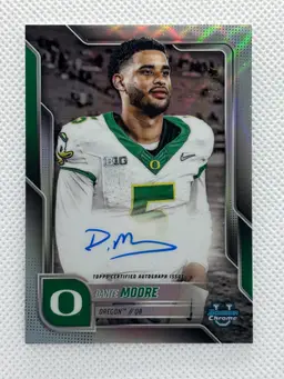 Dante Moore 2025 Bowman Chrome University Variations Autographs Refractors #SPADM 23/25 Oregon Ducks