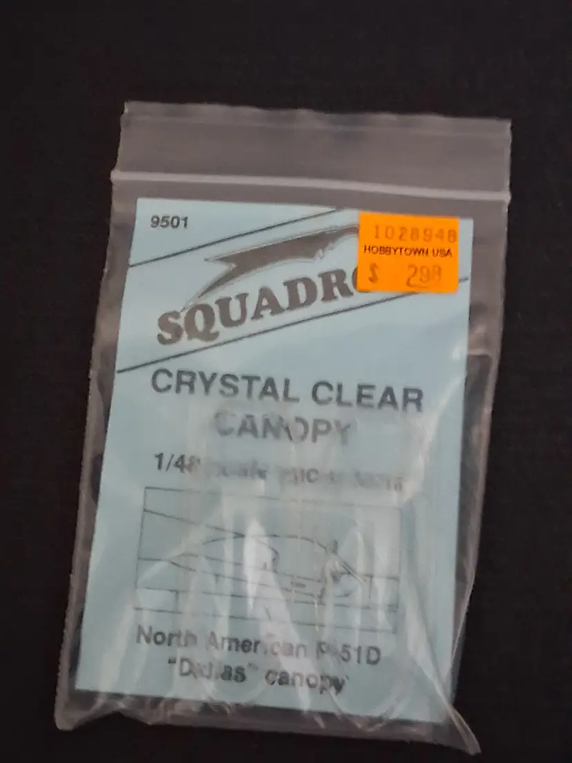 Squadron Crystal Clear Canopy for North American P-51D