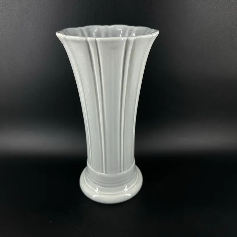 Fiesta Pottery Grey Trumpet Vase AS IS