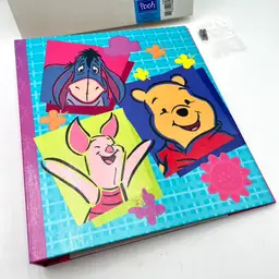 VTG Disney Hallmark Winnie The Pooh Album Binder New Piglet Eeyore w Poster NIB