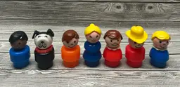 Vintage-Fisher Price Little People Plastic Assorted Vintage 1980s Lot of 7