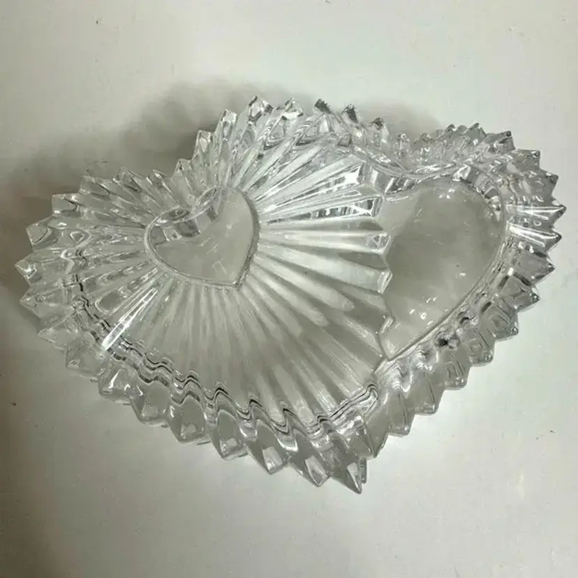 Mikasa Germany “Forever Love” Lead Crystal Double Heart Dresser Box