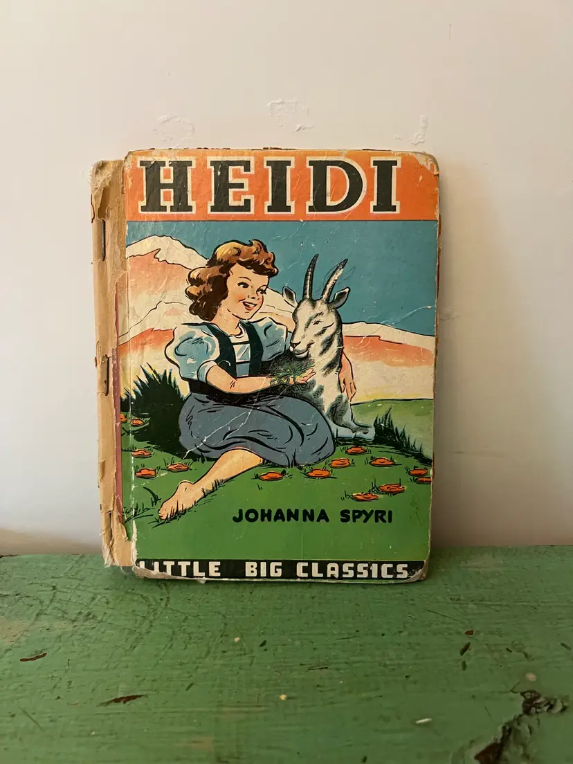 1938 Heidi by Johanna Spyri. Illustrations by H. G. Nocholas. Little Big Classics. WWII Era Children's Book