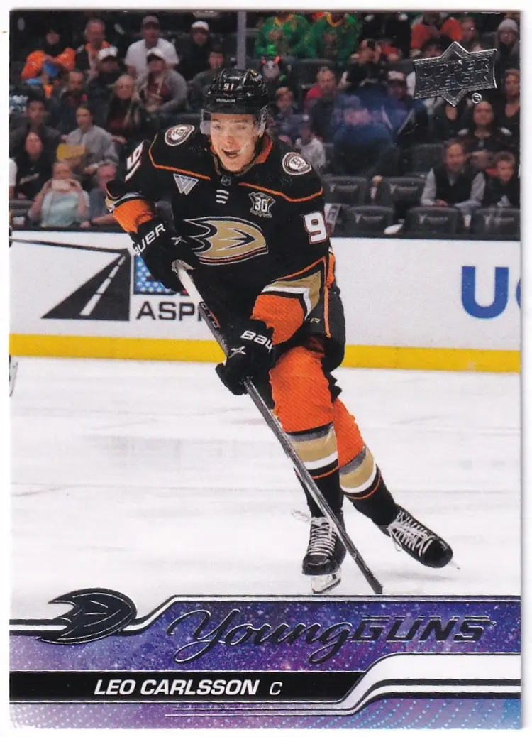 2023-24 Upper Deck #468 Leo Carlsson YG RC Anaheim Ducks Hockey Card