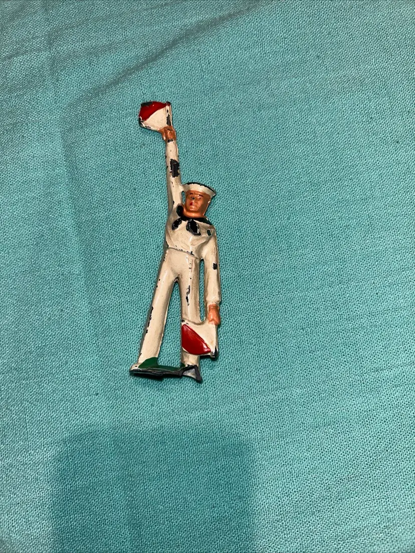 Manoil Sailorman Base Toy Soldiers 1x Model #5a Built, Metal, Painted Vintage