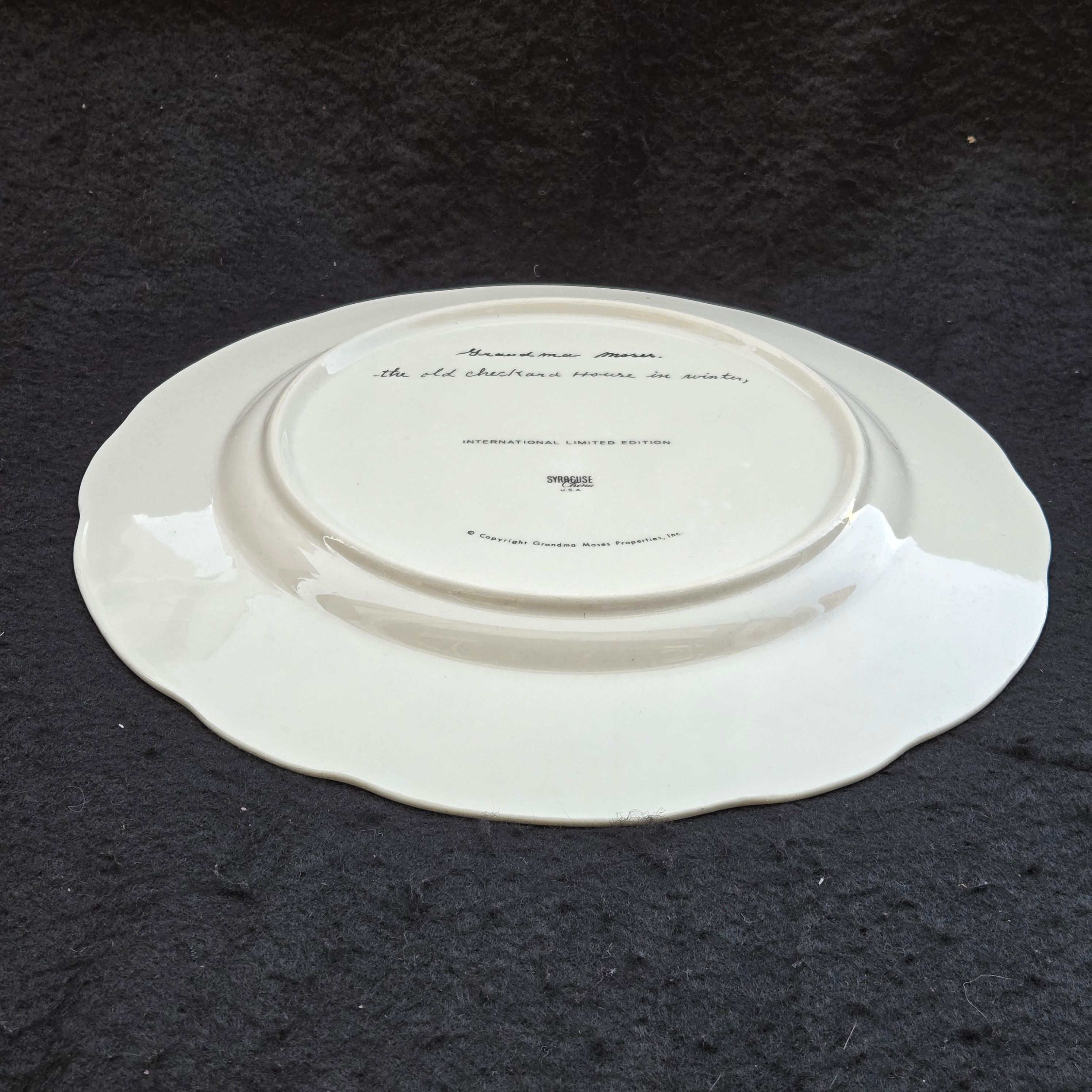 葉祥明　大皿1枚小皿5枚 House of Rila/Museum of Yoh Grandma Moses Plate Syracuse China 12⅛” Diameter USA 