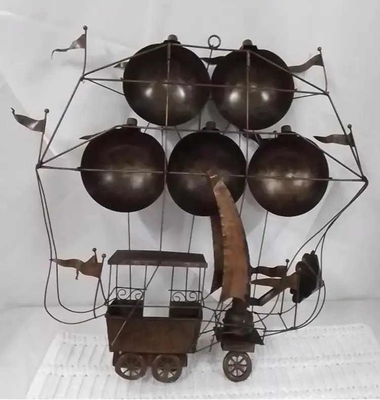 Curtis Jere Copper Hot Air Balloon Wall Hanging