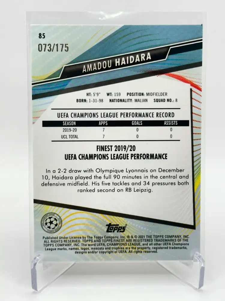 Amadou Haidara RC • 2021 Topps Finest- Mini Diamond /175 • RB Leipzig