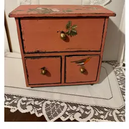 Up-Cycled 3 Drawer Jewelry Box 9.5x10x5
