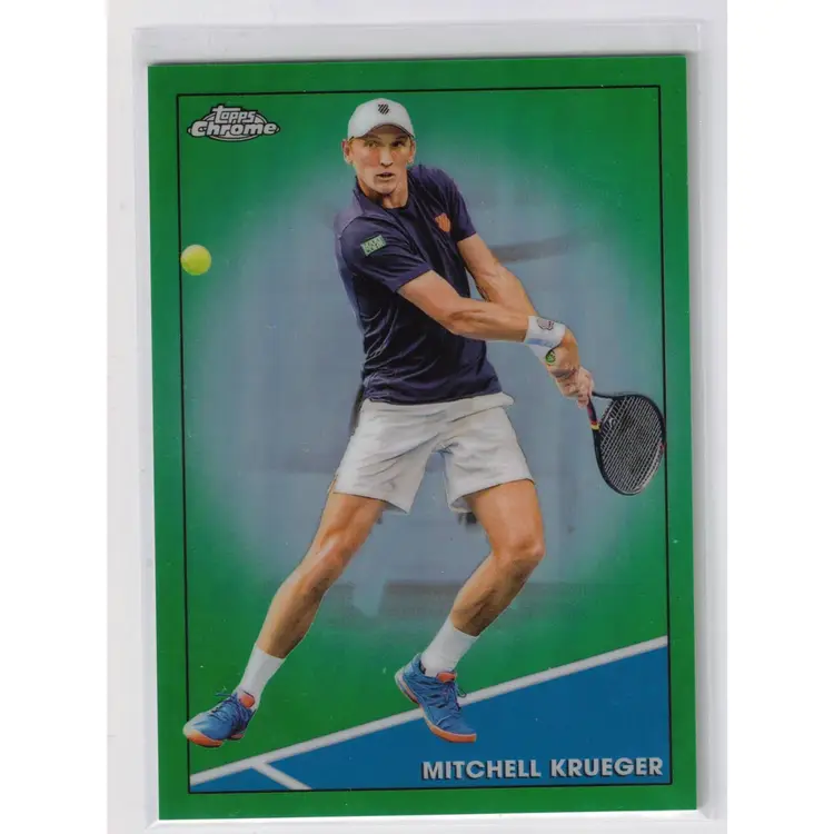 Mitchell Krueger Green Refractor #'d /75 Topps Chrome Tennis Card 2021