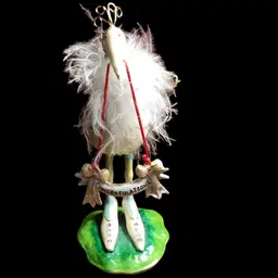 Krinkles By Patience Brewster Department 56 Pink Stork Jeweled Box In Original Box5” T X 3.5” W