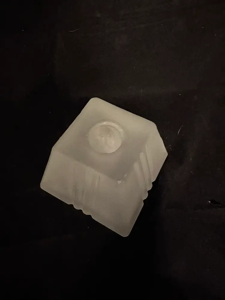 Vintage Frosted Glass taper candle holder/ marble holder