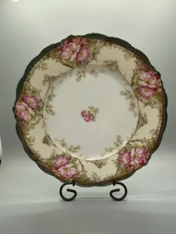 J&C Malmaison Germany Pink Wild Roses Salad Plate 7.5"