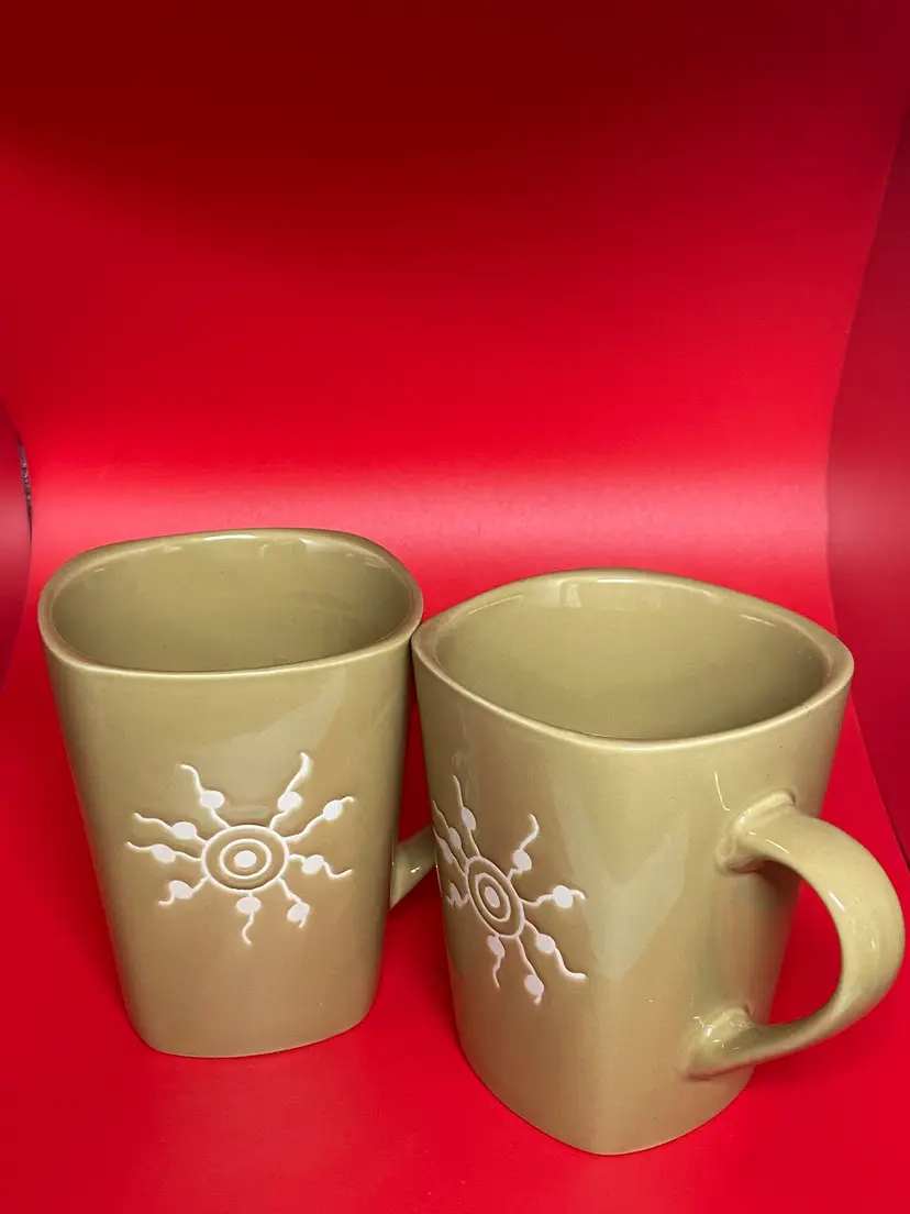 2 Desert Pearl Inn Restaurant Mugs w/ Sun Design