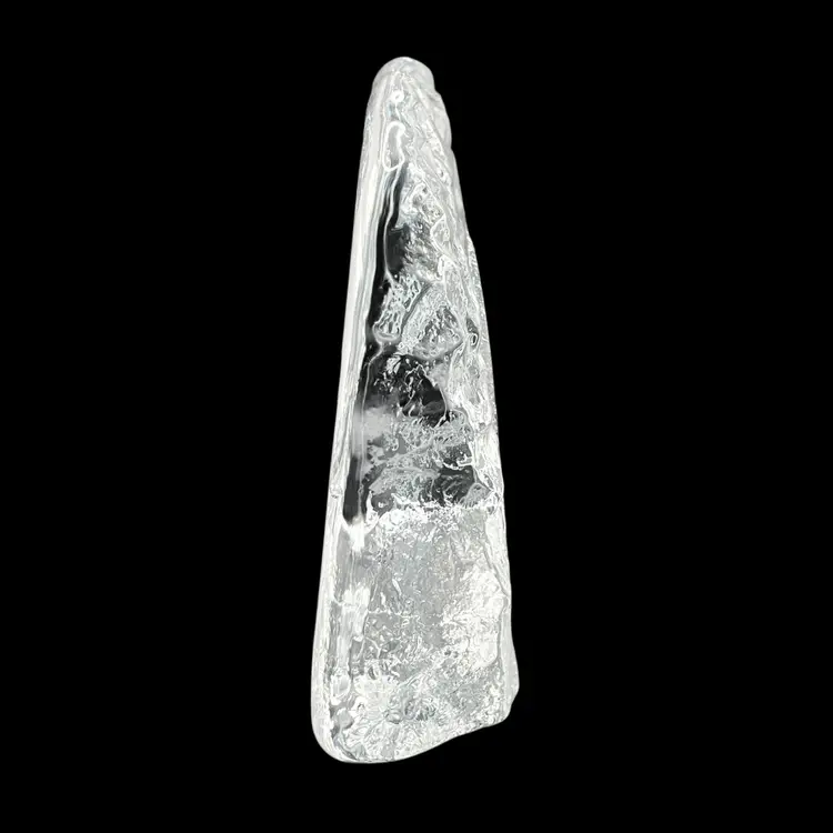 BF Norge Eda Krystall Design Viking Ship Pressed Glass Paperweight Norway