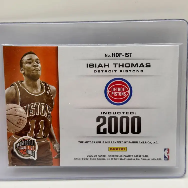 Isiah Thomas 2020/21 Chronicles Hall of Fame Auto Autograph #20/75Pistons