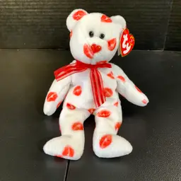 TY Beanie Baby Bear "Smooch" Plush