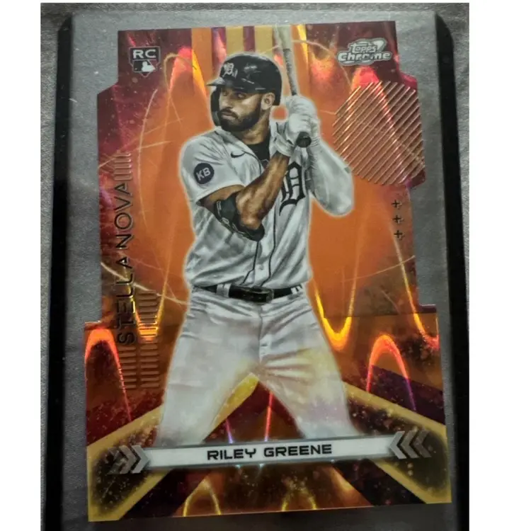 2023 Topps Chrome Cosmic Riley Greene Stella Nova Orange Galactic RC /25