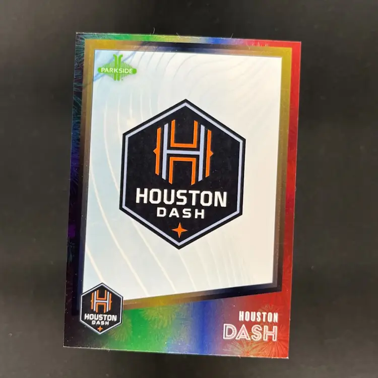 Houston Dash 2023 Parkside NWSL Team Crest Shimmer /100 Soccer Card