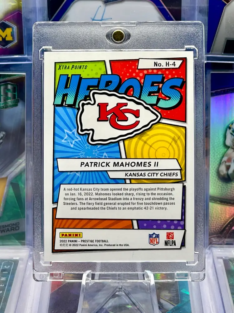 Patrick Mahomes II 2022 Prestige HEROES Red /449 COLOR MATCH Kansas City Chiefs