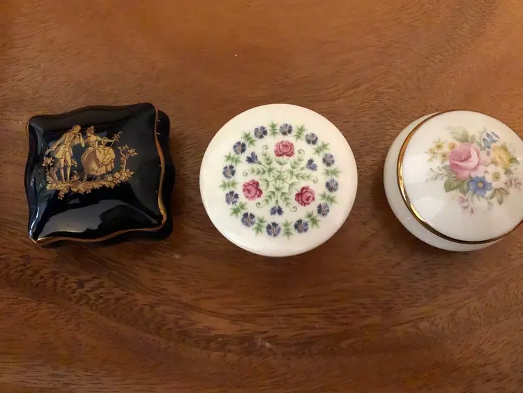 Three Limoges Trinket Boxes