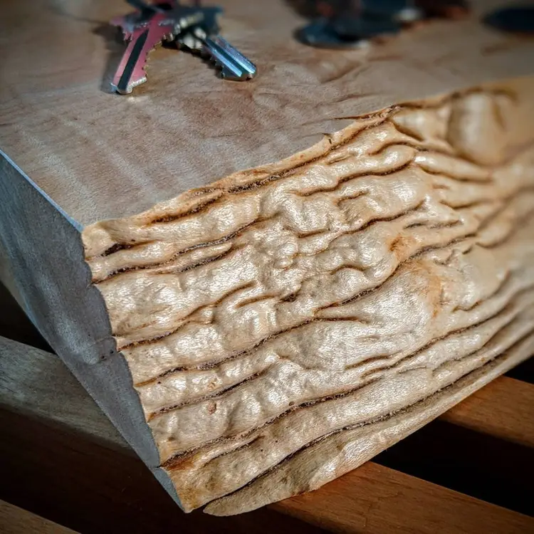 Solid Quilted Maple Wood Display Pedestal