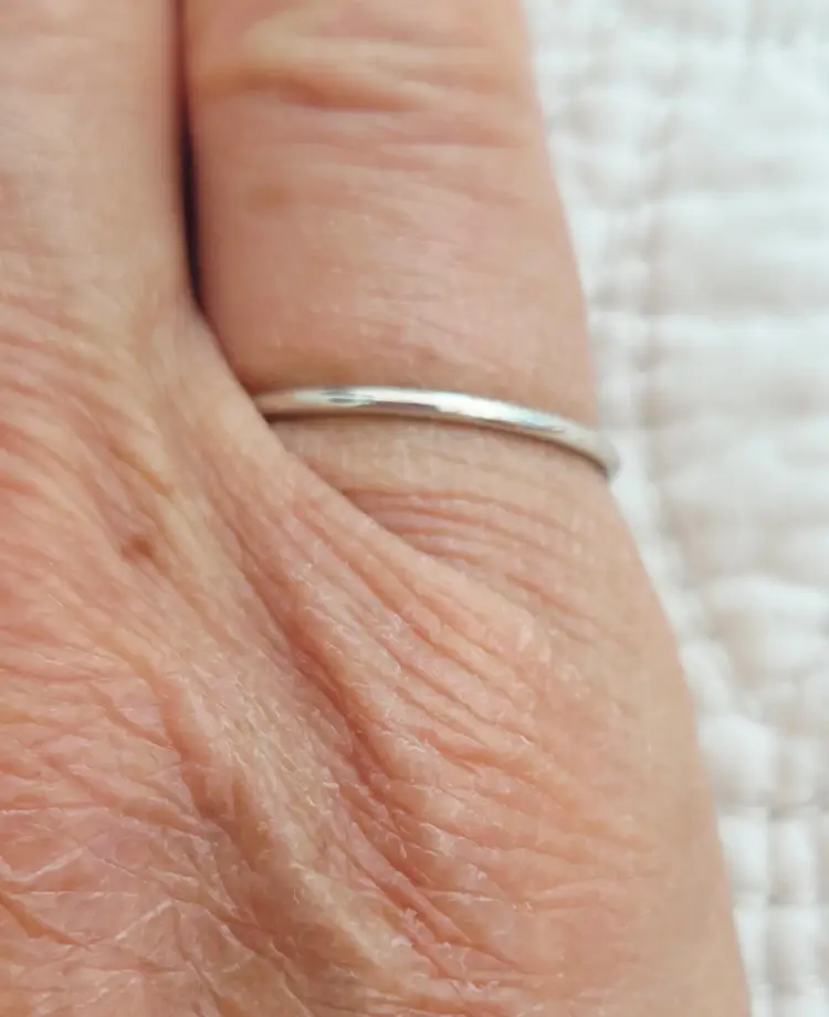 Antique Very Simplistic Sterling Silver Band, Size 5.75