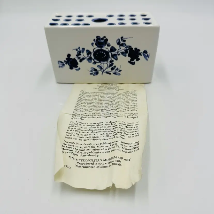 Antique Flower Brick English, mid-18th century Porcelain Floral