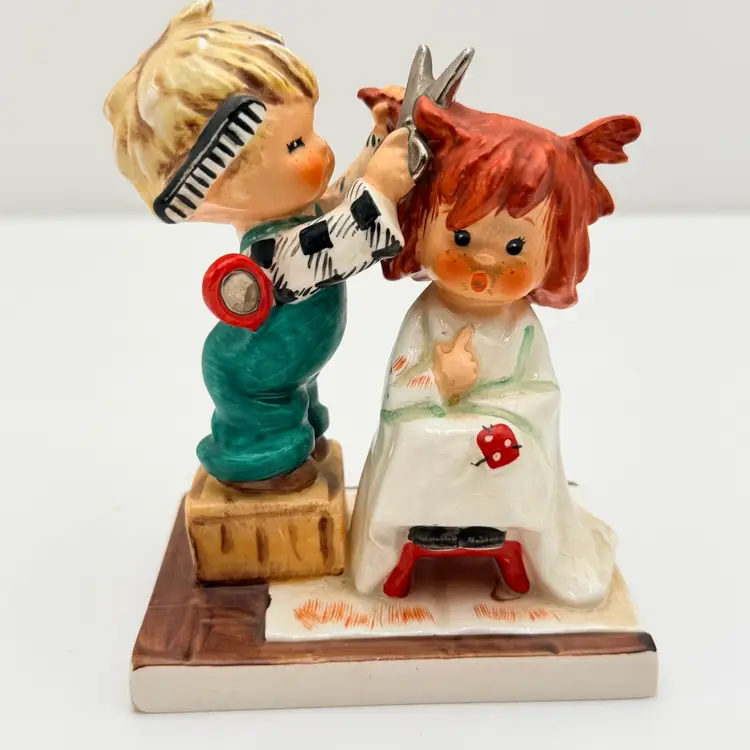 Shear Nonsense Vintage Goebel Ceramic Haircut Figurine
