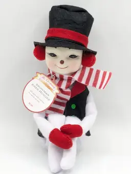 Mr. Christmas Snowman Knee Hugger 90th Anniversary Retro Style NOS