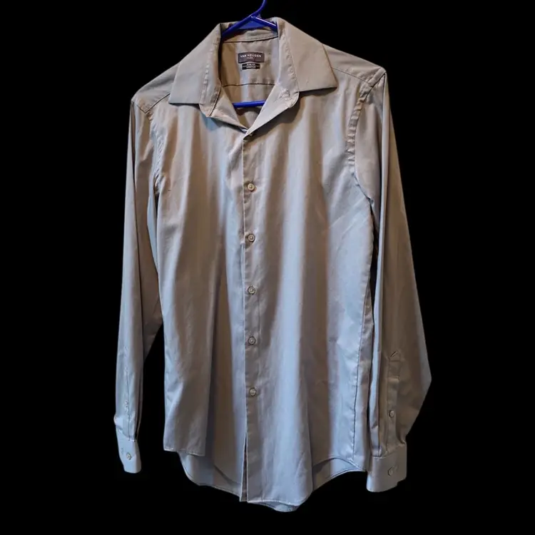 Van Heusen Men’s Gray Dress Shirt 
Size 14.5