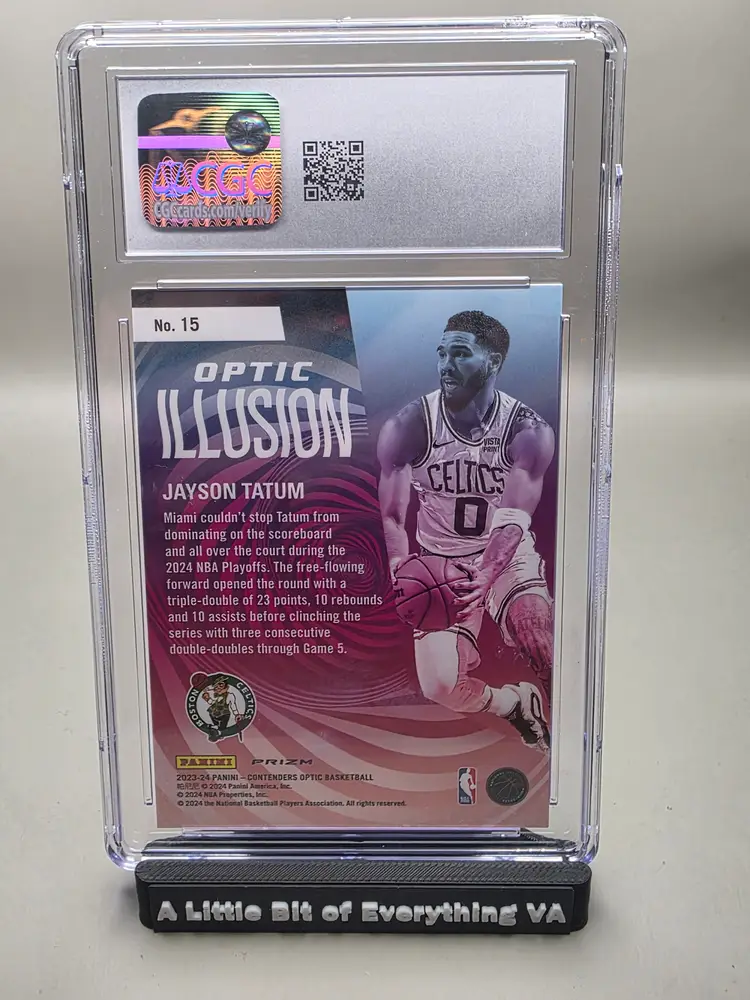 Jayson Tatum #15 2023-24 Contenders Optic - Optic Illusion CGC 9