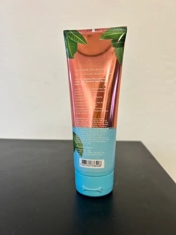 Bath & Body Works Pretty As A Peach 24 Hr Ultra Shea Body Cream 8 Oz Full