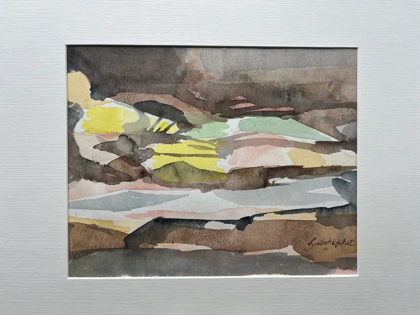 “Reclining Sunset” Abstract Watercolor Painting By Lynda S Wohlfahrt