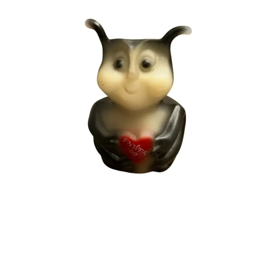 Fenton Hand Painted By M Husk Luv Bug For PNWF 1999 Convention 3”x2”