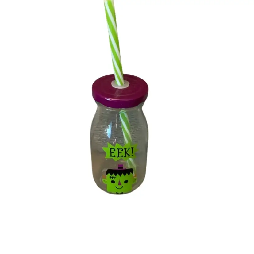 EEK! Frankenstein Drink Jar 4 1/2 X 2 Inches