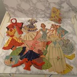 1940's Sonja Henie Paperdoll Ice Skater Actor 12 Outfits Plus Accessories