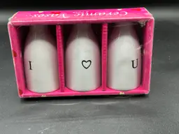 Set 3 White Flower Bud Vases