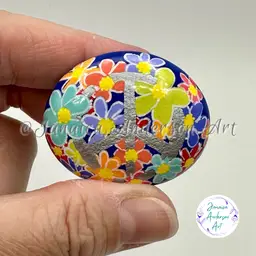 2118 (orig. $9) Painted Stone Fridge Magnet