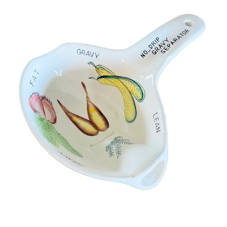 Vintage 1960S No Drip Gravy Separator Kitchen Farmhouse Cottagecore Bowl Ceramic