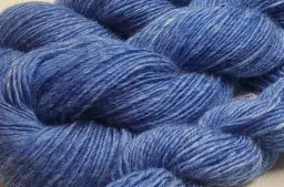 Wool yarn - 'Ocean' Blue Heathered- Singles - Hand spun by me - Super Fine