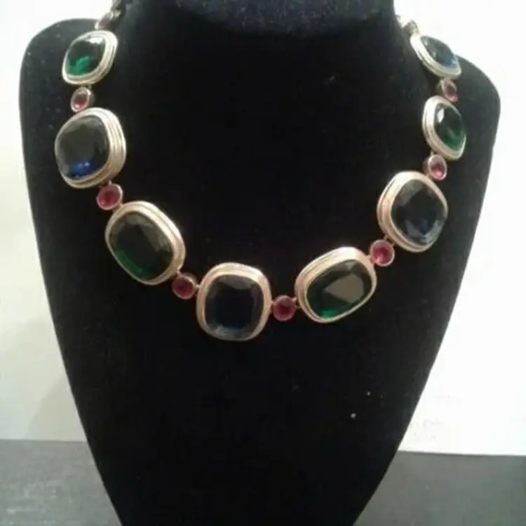 Vintage Kenneth Jay Lane multi-gemstone necklace